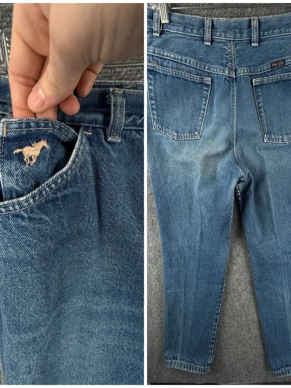 VTG Wrangler Scovill Misses Women Blue Denim Jeans USA Made MX319KA
